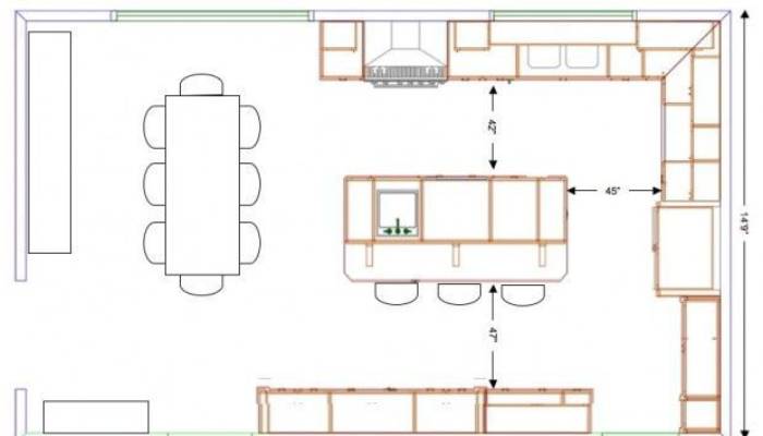ابعاد استاندارد کابینت آشپزخانه